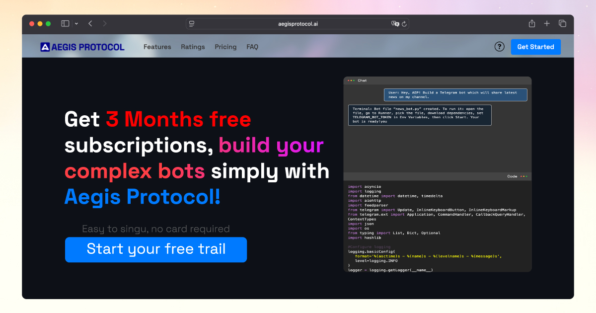 Aegis Protocol – Build and Manage AI Bots Across Platforms